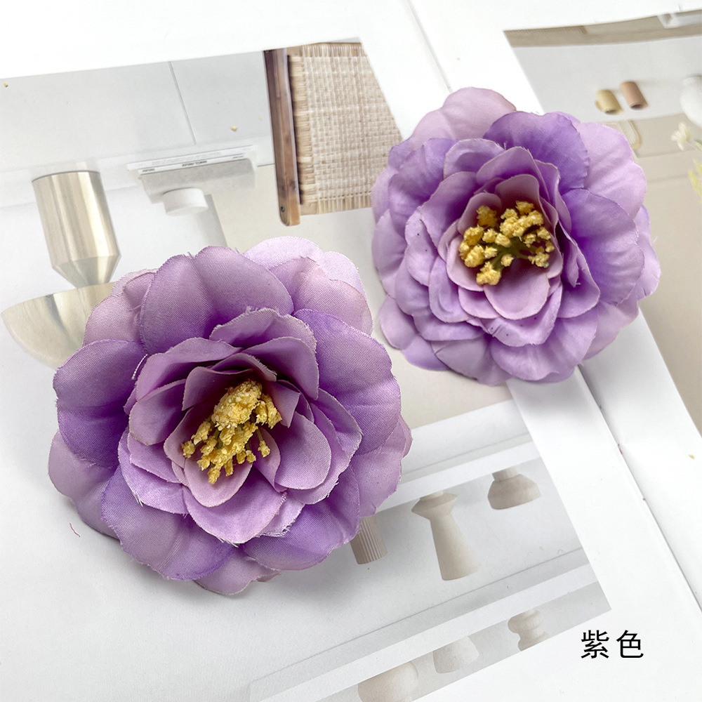 Cabeza coreana de flores de osmanthus diy núcleo de hierba peonía de flores falsas hechas a mano tocado de flores material de pinza de flores paquete de decoración de pared de flores para el hogar