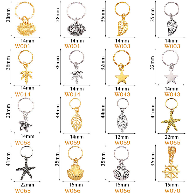 Zinc Alloy Iron Aluminum Material Wig Dreadlock Hair Extension Ring DIY Jewelry Accessories Manufacturer Direct Supply Cross-Border Box Packaging