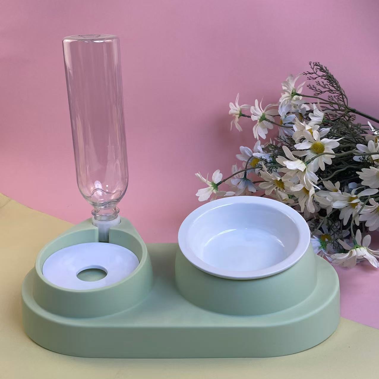 Tazón de gato Tazón doble Tazón de comida para gatos Tazón de perro Agua potable automática Tazón de arroz Diagonal Tazón de agua Alimentación Protección de la columna cervical Productos para mascotas