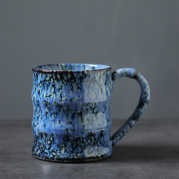Large capacity ceramic mug kiln-changing water cup creative coffee…