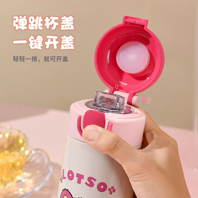 新款儿童水杯316不锈钢真空保温杯学生手提高颜值直饮吸管杯子