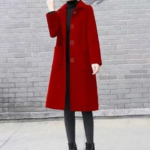 新年呢子大衣女中长款2026秋冬新款韩系感气质加厚毛呢外套女