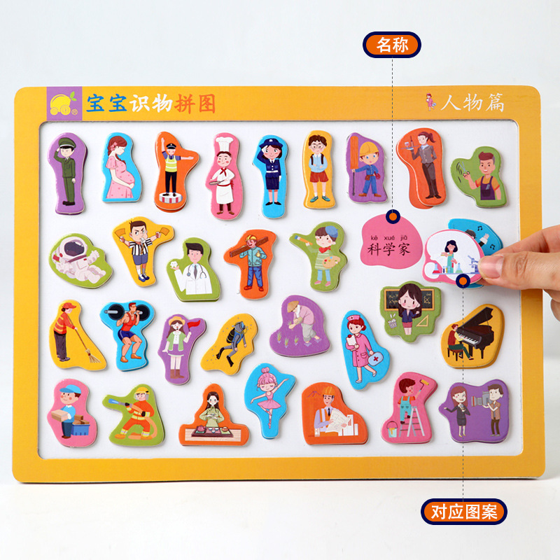 Ver imágenes, alfabetización, rompecabezas magnéticos, iluminación para bebés, alfabetización, ayudas didácticas Montessori para niños, educación temprana para niños, juguetes magnéticos educativos