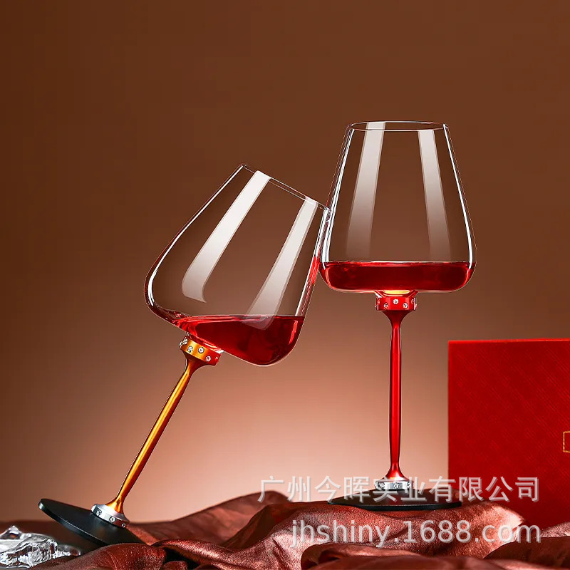 创意礼物便携旅行转转红酒杯轻奢高档送礼浪漫水晶高脚晃动国潮|undefined