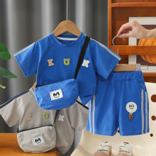 童装男宝宝夏装套装2026新款儿童衣服洋气男童夏季包包短袖两件套