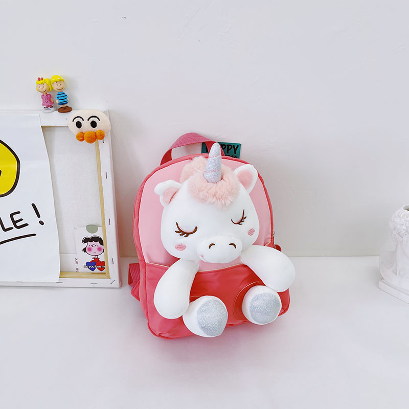 3D unicornio estereoscópico mochila juguete de peluche jardín de infantes caricatura lindo mochila pequeña mochila ligera