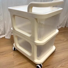 引き出し式収納棚カート棚床置き移動収納棚スナック玩具リビング収納棚