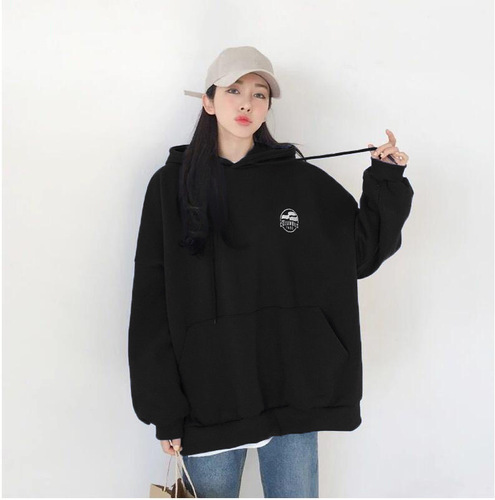 Women's Cap Sweatshirt Ins Trendy Autumn Winter Waitmore Fleece Thick Jacket Loose Korean Style Fashion Student Top