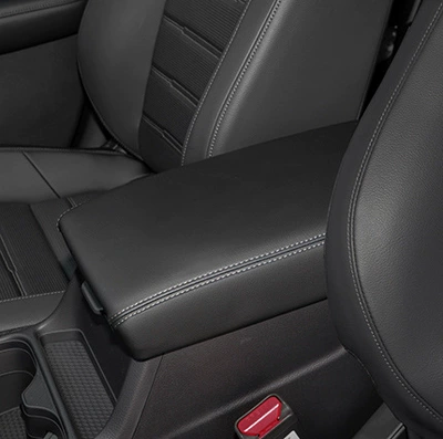Armrest box, Central Armrest Box Cover Crv - black-leather-gray-line-without-label