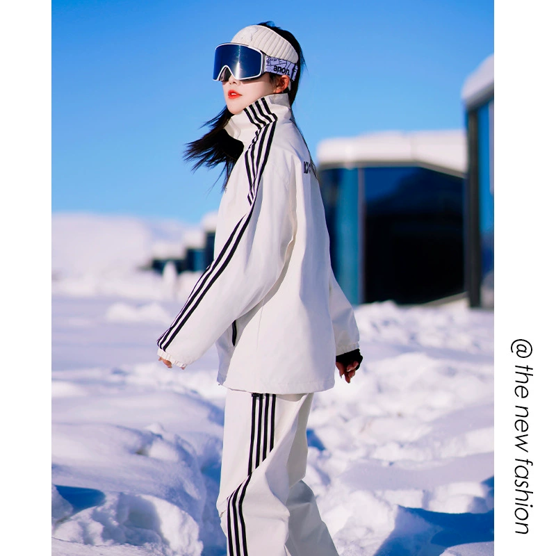 Ski ski suit, set, waterproof windproof jacket for beloved, plus size