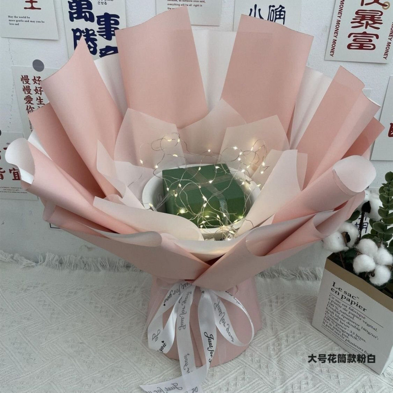 無料の半完成花束、誕生日のクリエイティブな花、スナック、ベビーブレス、ペーパータオル、花|undefined