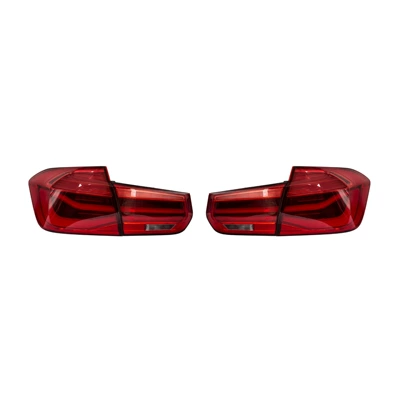 Suitable for Bmw 3 Series F30 Taillight Assembly 320 328 F35 Modified Dragon Scale Led Flowing Water Turn Signal M3 (Tail light) - red