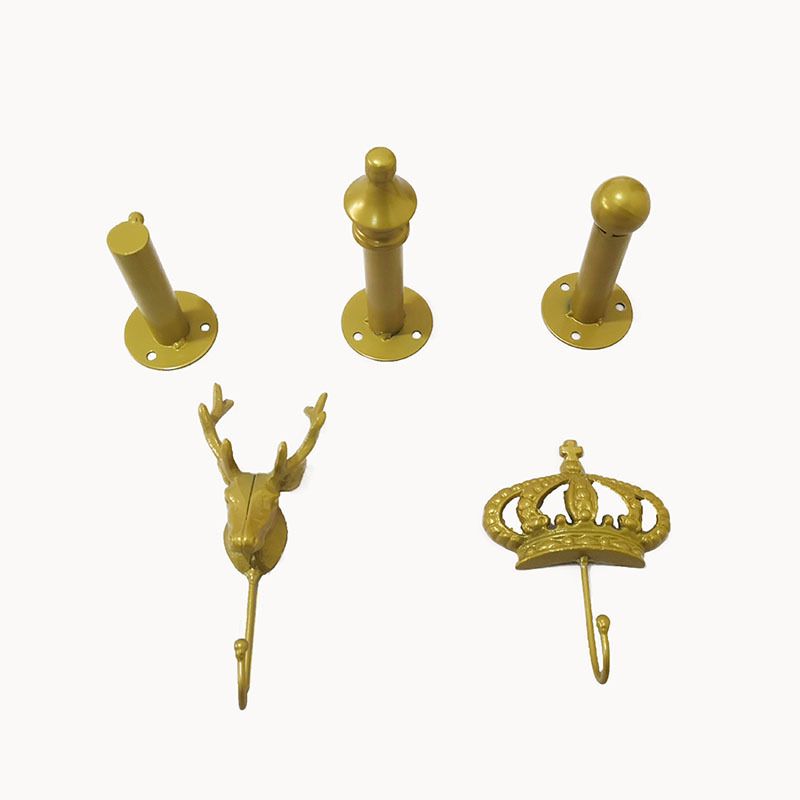 服装店衣服架墙上挂衣钩上墙点挂单钩正挂衣架墙壁挂架金色展示架|ms