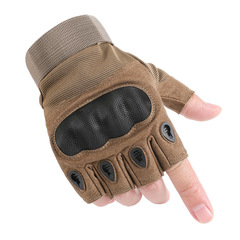 Tactical gloves black shell outdoor cycling half-finger non-slip sports protective mountaineering training soft shell hard shell gloves for men