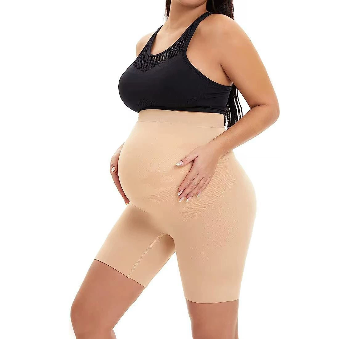 Amazon Cross-Border Новые женские Безопасные Брюки для живота с высокой талией, эластичные удобные трусики для беременных женщин