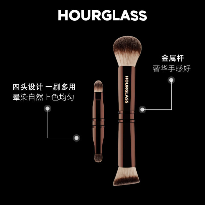 HG新型四頭多機能携帯化粧ブラシ散粉ブラシ/ファンデーションブラシ/ぼかしブラシ/コンシーラーブラシ卸売り|undefined