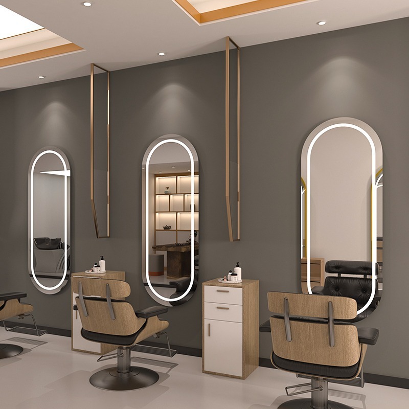 Espejo de corte de pelo de un solo lado, espejo de corte de pelo, espejo de corte de pelo simple, espejo de corte de pelo, pared, fábrica de salón de pelo