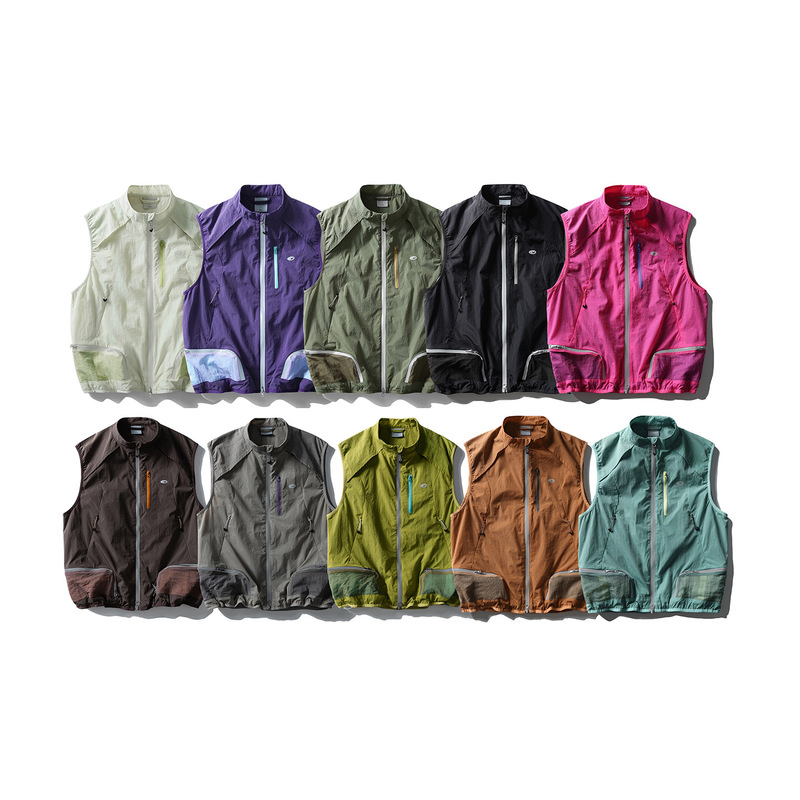Black Fleet men's and women's outdoor cycling and hiking quick-drying, breathable, and water-resistant vest and work pants set