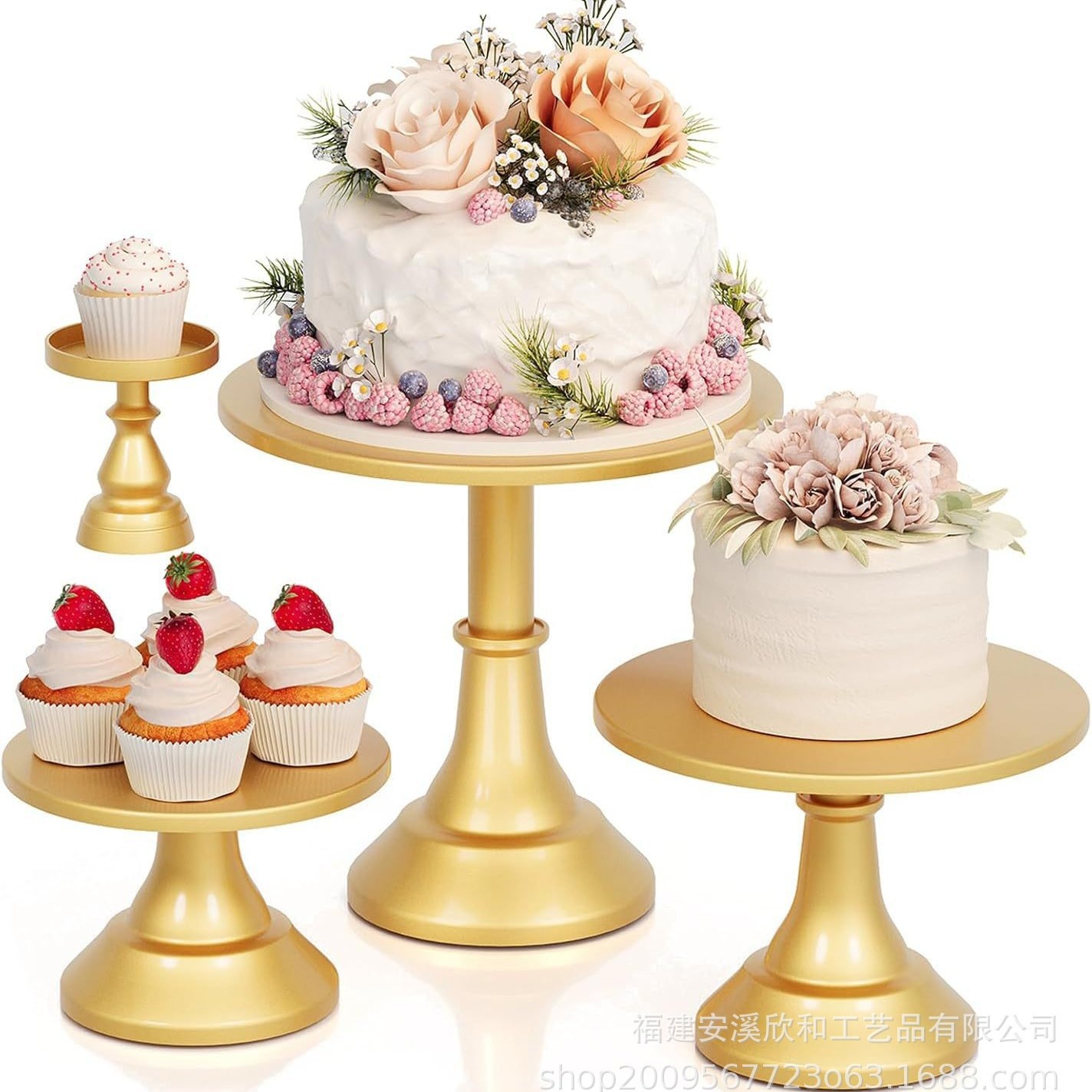 Creativo estilo europeo oro hueco estante de pastel de boda props mesa de postres decoración de postres tienda de postres refrigerio combinación de estante de pastel