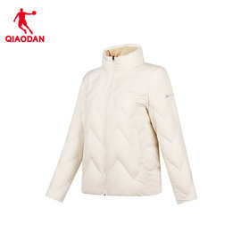 中国乔丹商场同款2024冬季新款女运动外套保暖抗寒羽绒服立领舒适