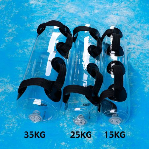 Transparent fitness water bag, water-filled weight-bearing software dumbbell, portable energy column strength training, inflatable weightlifting bag