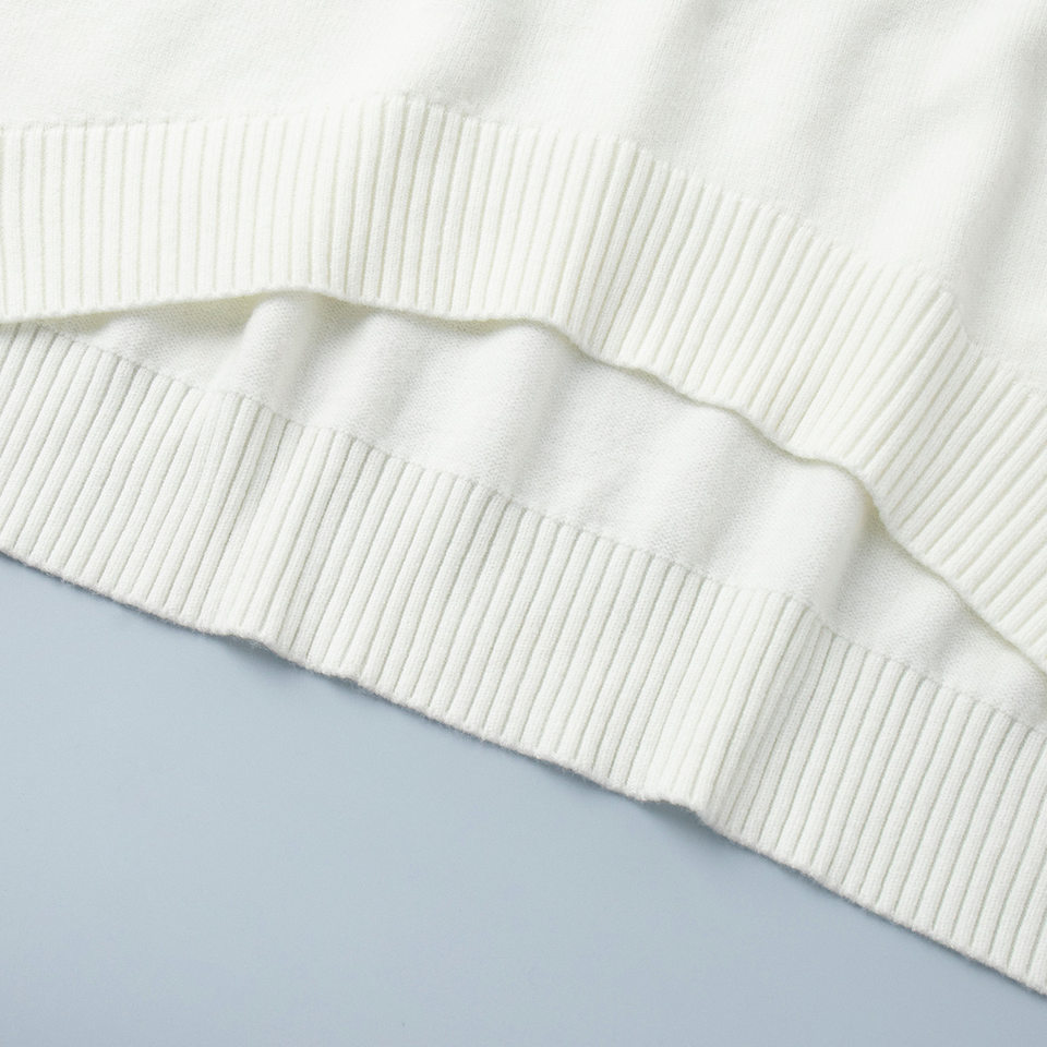 Bộ đầm áo len cổ cao dài tay phối chân váy dài dệt kim form rộng nữ — 50% Visco, 30% Polyester, 20% Nylon, Màu trắng be, Màu xanh lam, Màu xám chi tiết 43