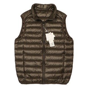 Cross-border Down Jacket Vest Men's Lightweight Vest Waistle Collar Vest Large Size Warm Autumn and Winter Coat Anti-season