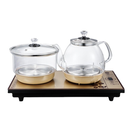 Automatic bottom water filling silver ware electric kettle tea table integrated tea set tea ware set
