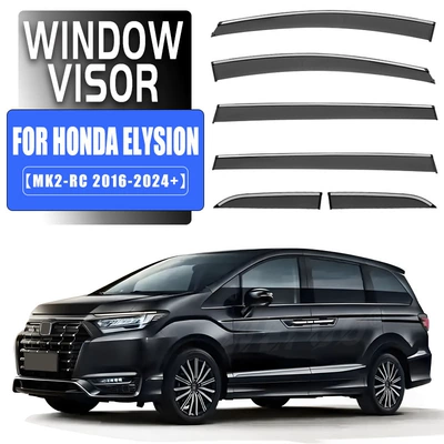 Rain shield – Applicable to Honda Ailishen - standard-packing-without-logo-elysion-6pcs-mk2-rc-2016-2024-pc-silver-bright-strip-window-rain-shield