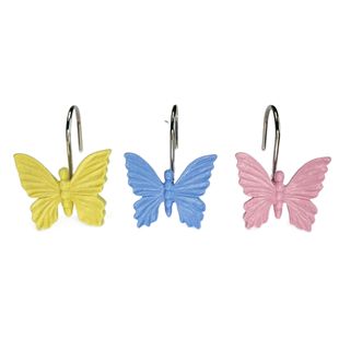 Cross-border e-commerce Amazon butterfly resin shower curtain hook bathroom resin hook butterfly style shower curtain hook