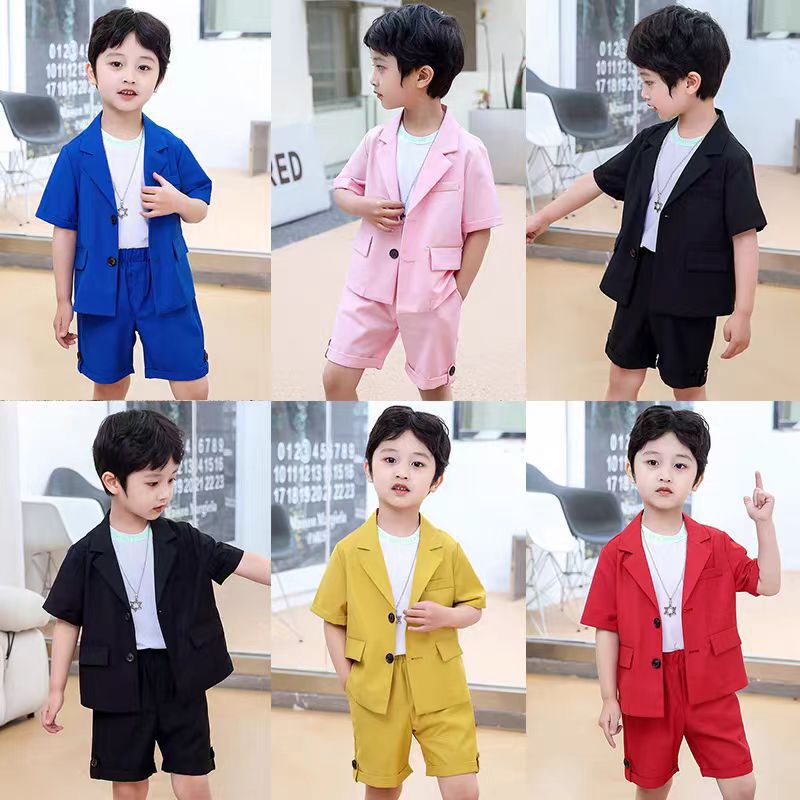 Boys' Suit suit Flower Boy Festival Performance Costume Small Host Handsome Performance Costume Children's Dress Boys' Suit suit Flower Boy Festival Performance Costume Small Host Handsome Performance Costume Children's Dress