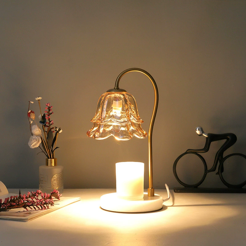 Aromatherapy, marble table lamp, candle, European style