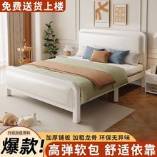 铁艺床软包床欧式现代简约经济型1.5米双人1.8米1m儿童铁床加固