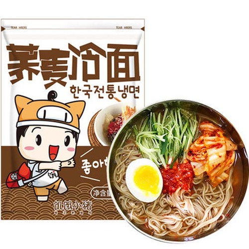 Korean-style buckwheat cold noodles, Northeast cold noodles, Korean Yanji cold noodles, Korean-style vacuum-packed buckwheat cold noodles
