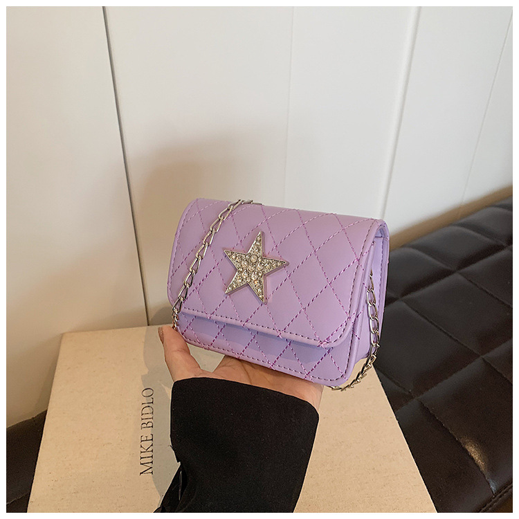 131g Weight Polyester Lining Material Flip Cover Closure Type Single Shoulder Strap Strap Type Crossbody Bag Bags Type Casual, Shopping Occasion Pu Leather Material Star, Solid Color, Lingge Pattern All Seasons Season Unisex Gender Basic, Classic Style Style Square Shape Medium Size Unisex Medium Pu Leather Star Solid Color Lingge Basic Classic Style Square Flip Cover Crossbody Bag 15