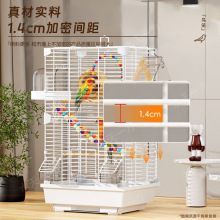 鸟笼子大号鹦鹉笼虎皮玄凤牡丹文鸟绣眼观赏别墅金属新型特大空间