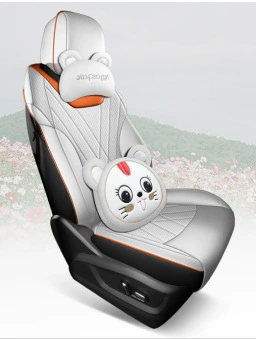 All-Inclusive Special Seat Cover, Car | Modelə uyğun (Original) oturacaq örtükləri - gray-black-cartoon-version-eq7-shuxiangjia-special-five-seater-rear-half-surround