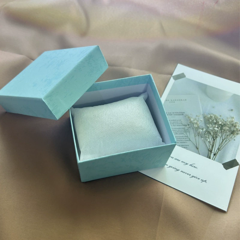 Спотовая коробка для часов небесно-голубой подарочной коробкой Обычная коробка для упаковки Оптовая коробка для ювелирных изделий Простая бумажная коробка