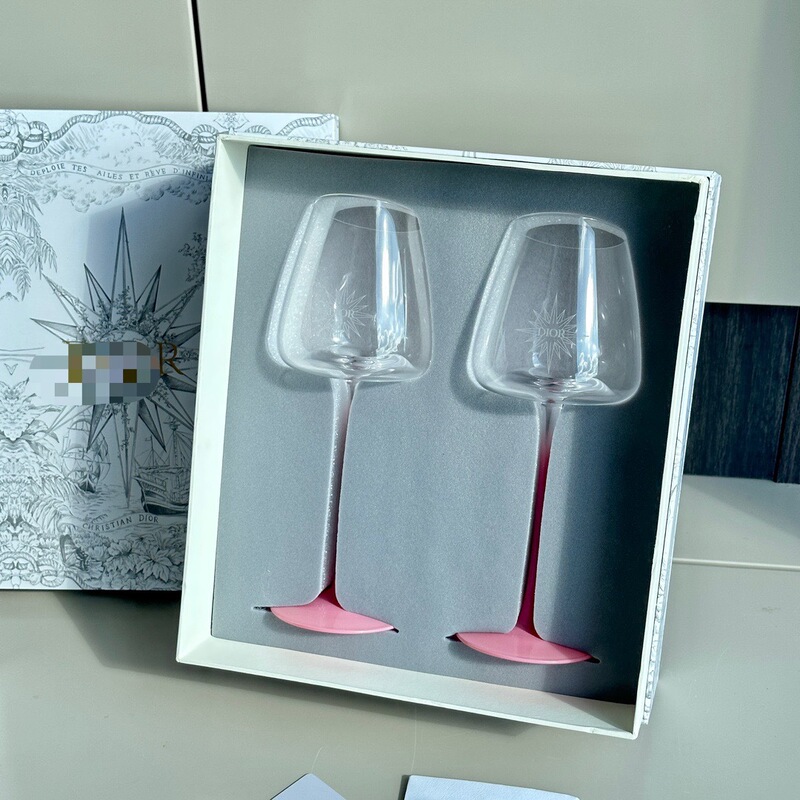 D Brand Light Luxury Hexagram Gradient Pink Wine Glass Champagne Glass Pair Wedding Newlywed Engagement Gift D Brand Light Luxury Hexagram Gradient Pink Wine Glass Champagne Glass Pair Wedding Newlywed Engagement Gift