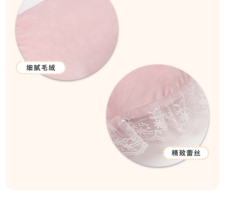 Creative Bow Car Headrest and Waist Support Cross-Border New Product Car Cushion Neck Pillow Plush Car Waist Support Cushion