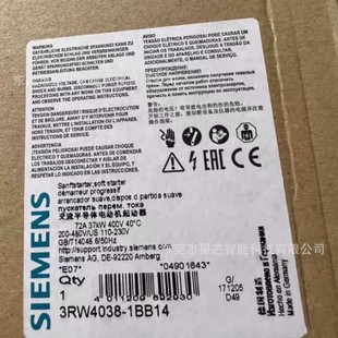 3Rw4038-1Bb14 Siemens Soft Starter 3Rw4038-1Bb04 New Original Spot Negotiation