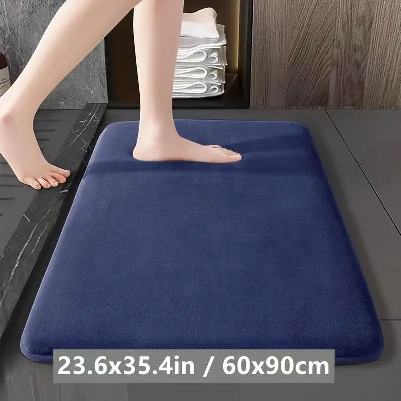 Transfronterizos temu color sólido coral lana esterilla de baño inodoro puerta de absorción de agua esterilla anti-deslizante esterilla de pies