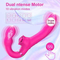 Female dual-vibration clapping stick magnetic charging sexual aid masturbation device adult novelty product