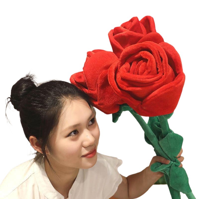 新しい楊冪と同じスタイルの生地の恋人のバラの花束ギフトローズ完成品女の子のバラの花束|undefined