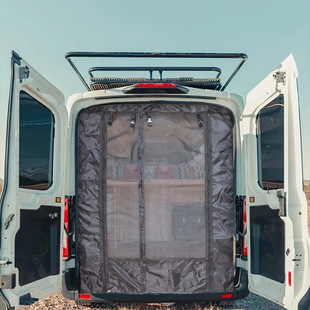 Cross-border Amazon RV Door Curtain Anti-mosquito Outdoor Camping Curtain Anti-insect Breathable Magnetic Door Curtain with Zipper