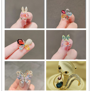 diamond brooch alloy electroplating corsage, high-grade tide female clothing accessories senior animal pins