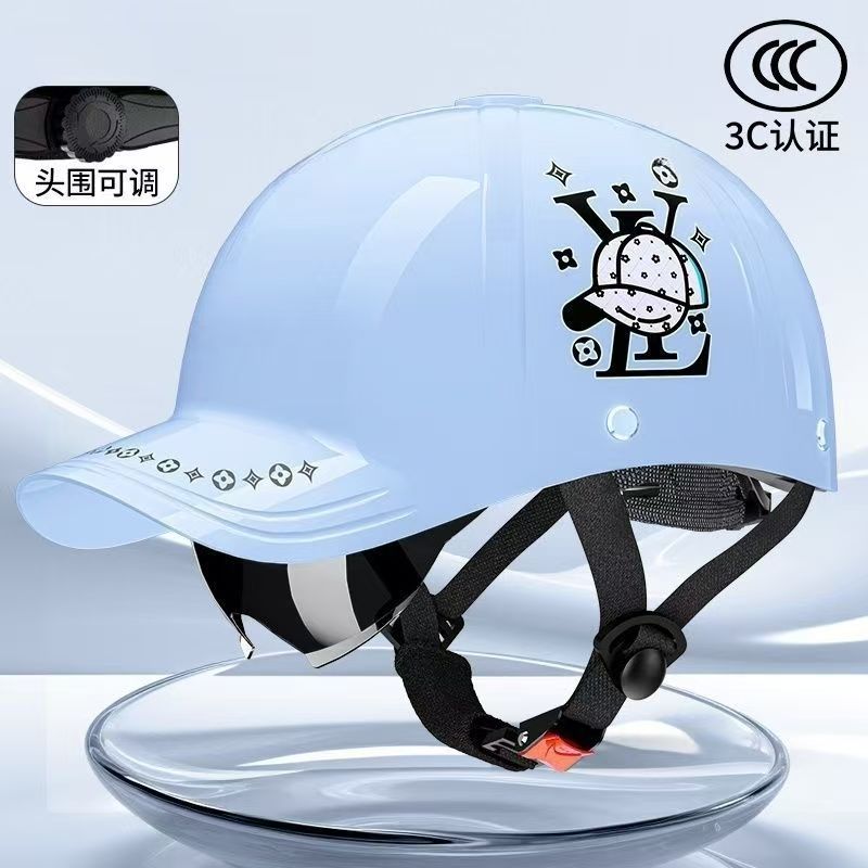 Suitable for New National Standard 3C Electric Motorcycle Peaked Cap Helmet Men's Summer Sun Protection Breathable Safety Helmet Women 20