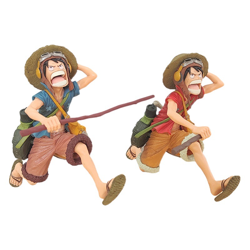 Figura de Anime de One Piece, Modelo de Luffy Corriendo con Sombrero de Paja del País de Wano, Diseño en Caja, Venta al por Mayor
