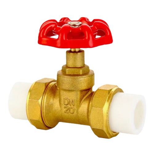 PPR gate valve, double union hot-melt gate valve, PPR gate valve with copper body and copper core, copper gate valve, PERT gate valve.