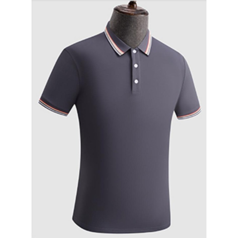 200 g de algodón fino color contraste con la solapa en vivo explosión pesada de verano frío transpirable polo camiseta de manga corta